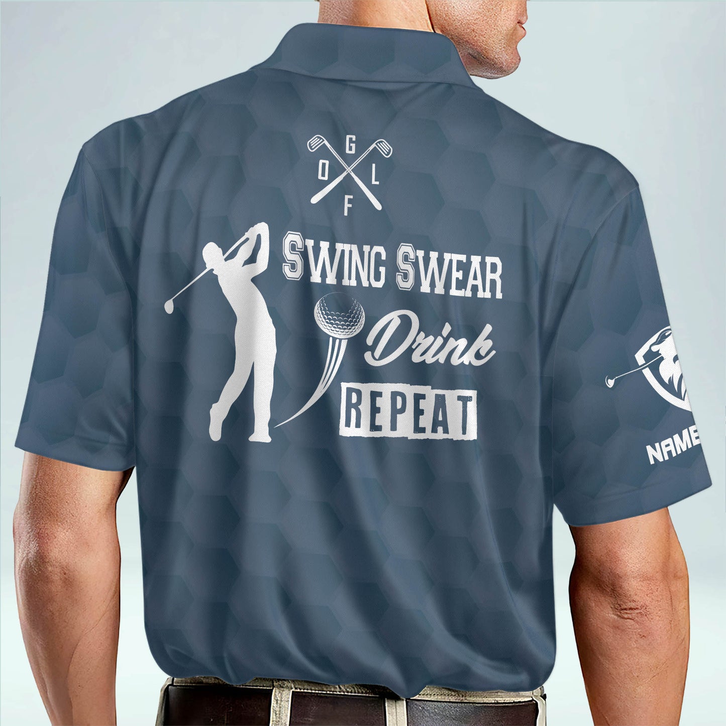 Swing Swear Drink Repeat Golf Polo Shirt GM0384