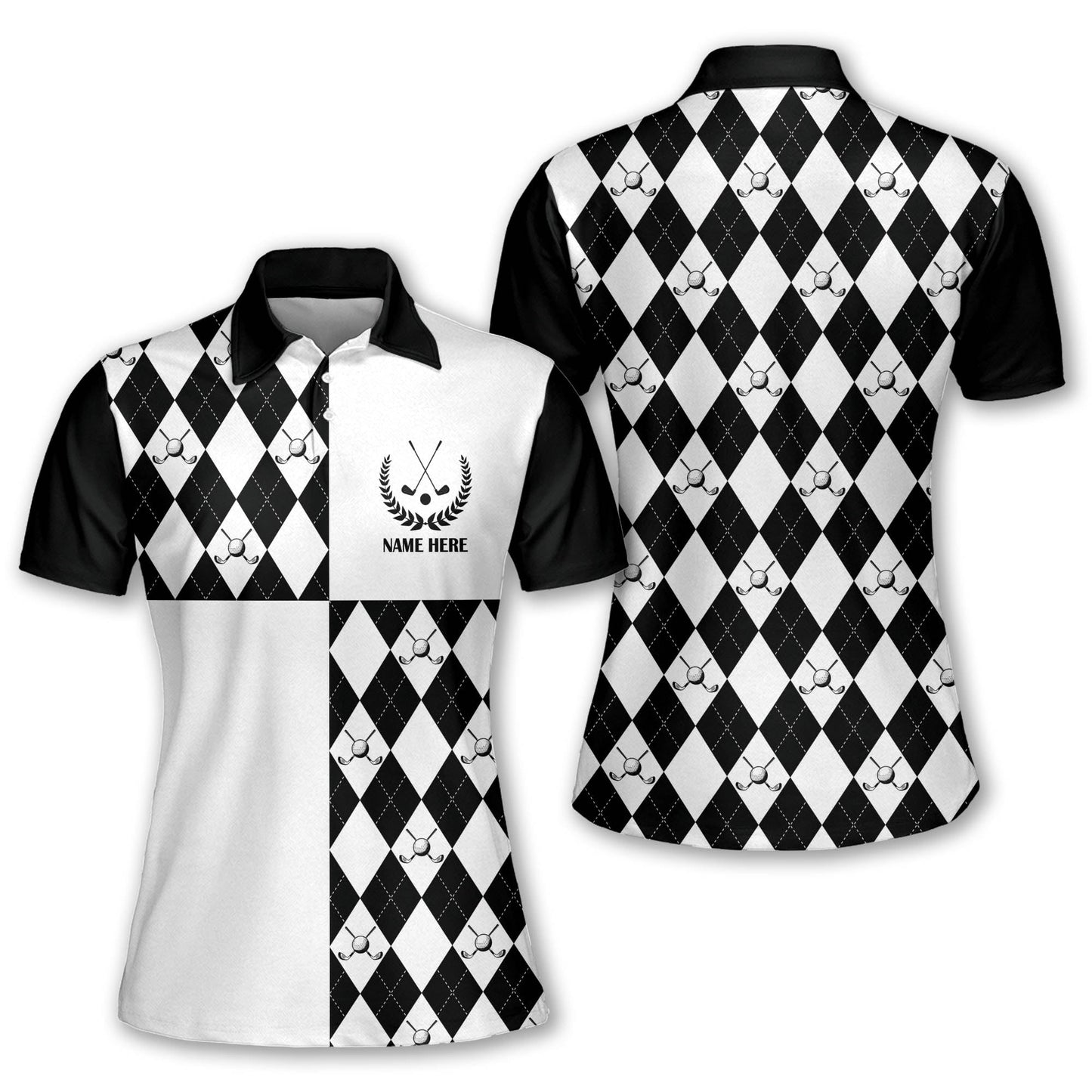 Argyle Women Golf Polo Shirt GW0054