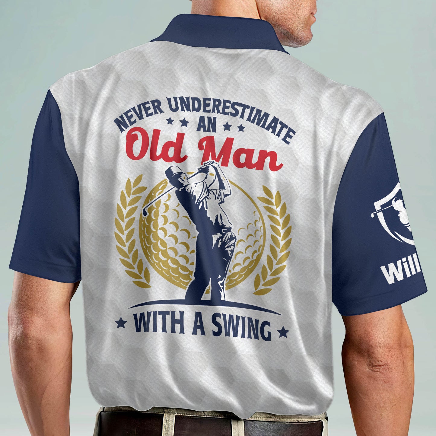 Never Underestimate An Old Man With A Swing Golf Polo Shirt GM0134