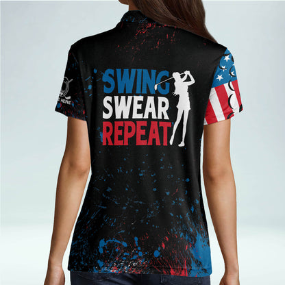 Swing Swear Repeat Golf Polo Shirt GW0027
