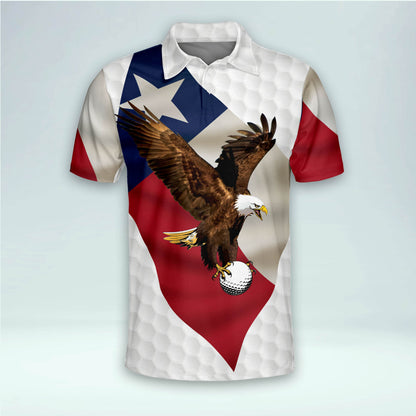 Personalized American Flag Golf Polo Shirt GM0378