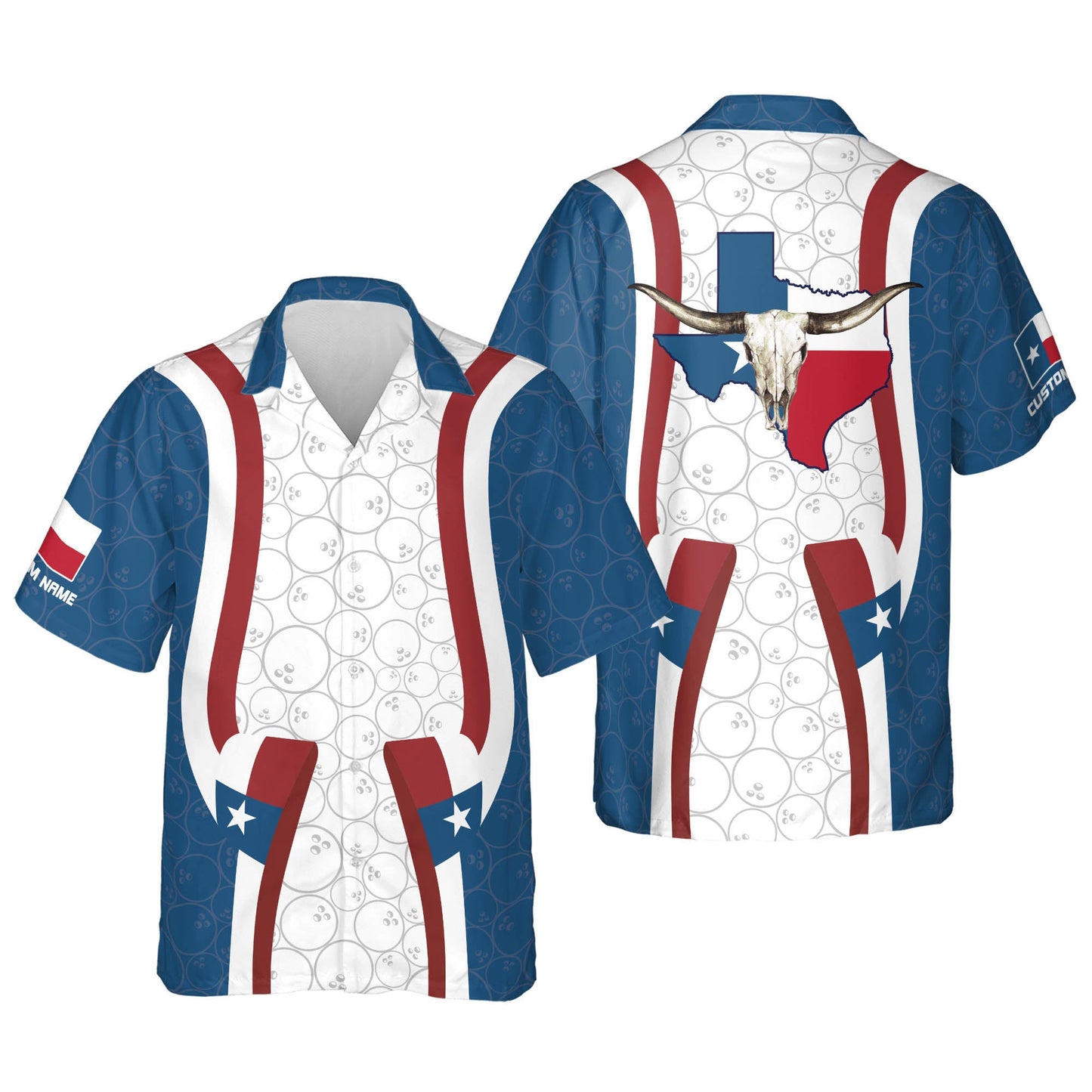 USA Texas Bowling Flag Hawaiian Shirt HB0108