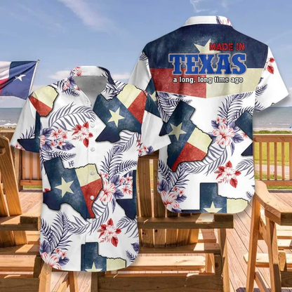 Floral Texas hawaiian Shirt, A Long Time Short-Sleeve Hawaiian Shirt For Men, Women HO2411