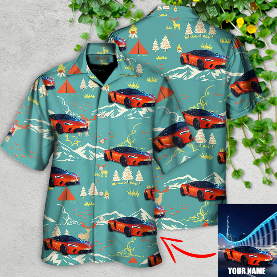 Car Driving On Mountain Custom Photo Hawaiian Shirt, Personalized Shirt for Men, Women, Car Shirt HO4255