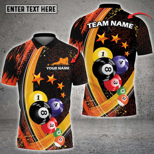 Lasfour Personalized Billiard Ball Player Polo Shirt BIA0564