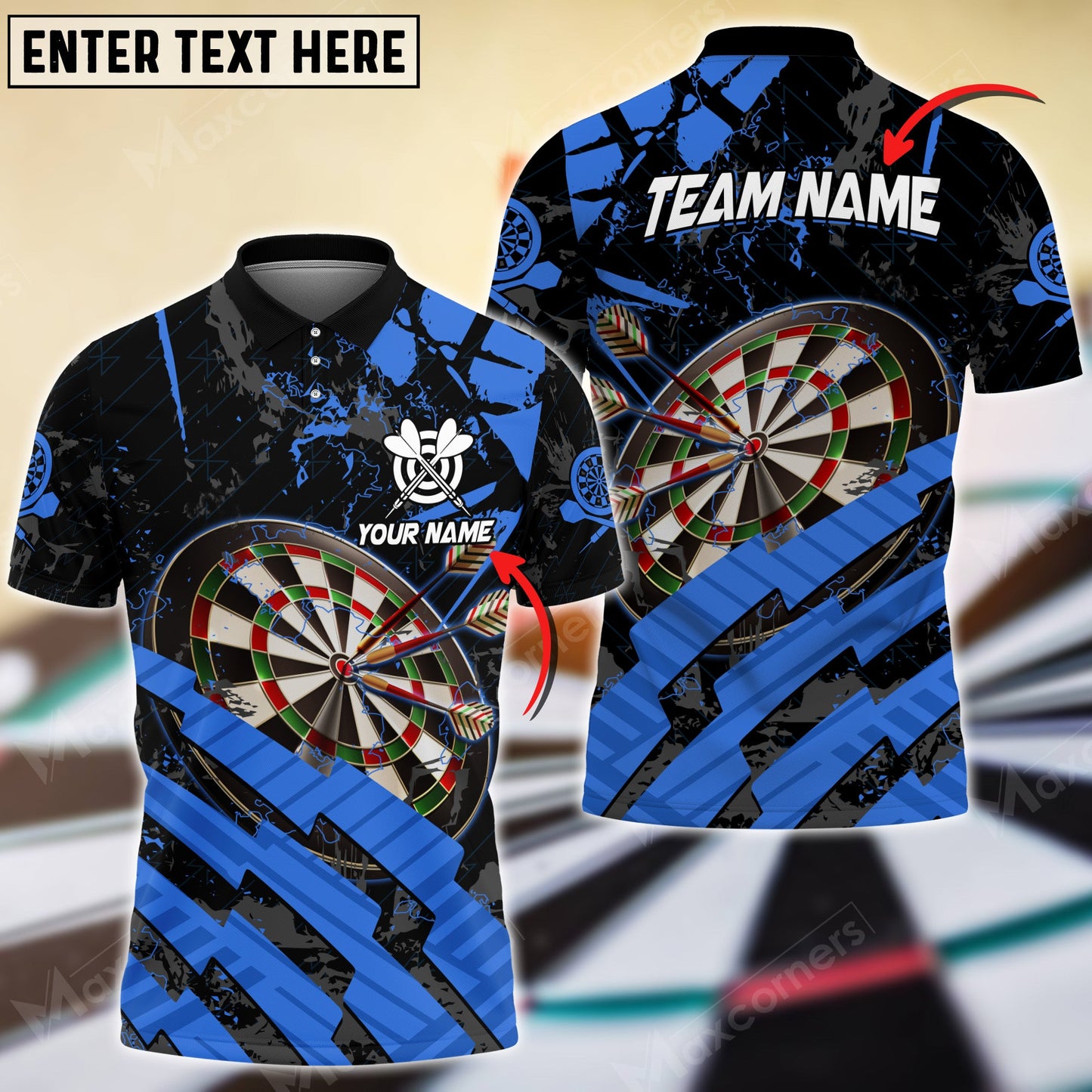 Lasfour Style Pattern Darts Multicolor Option Personalized Your Name 3D Shirt DMA0031