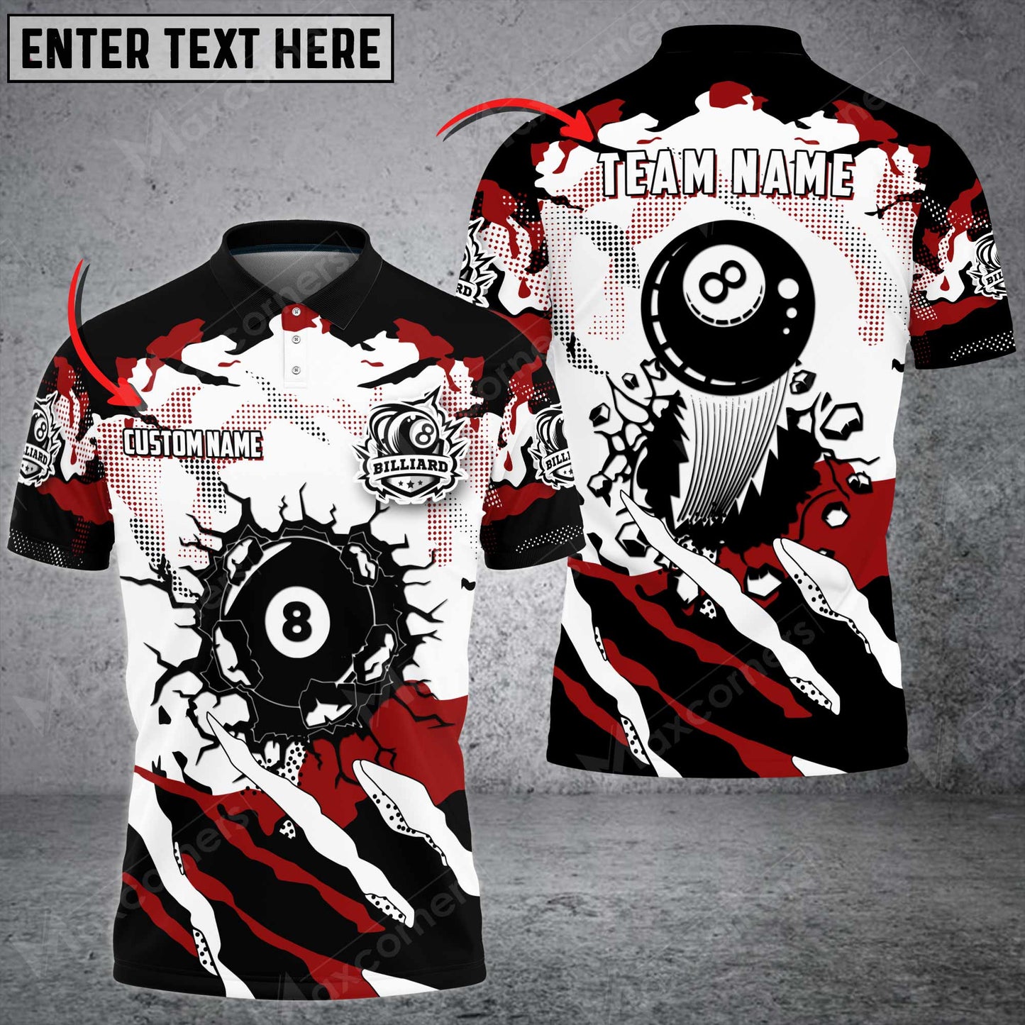 Lasfour Personalized Billiards Color Style, Team Name Unisex Shirt BIA0605