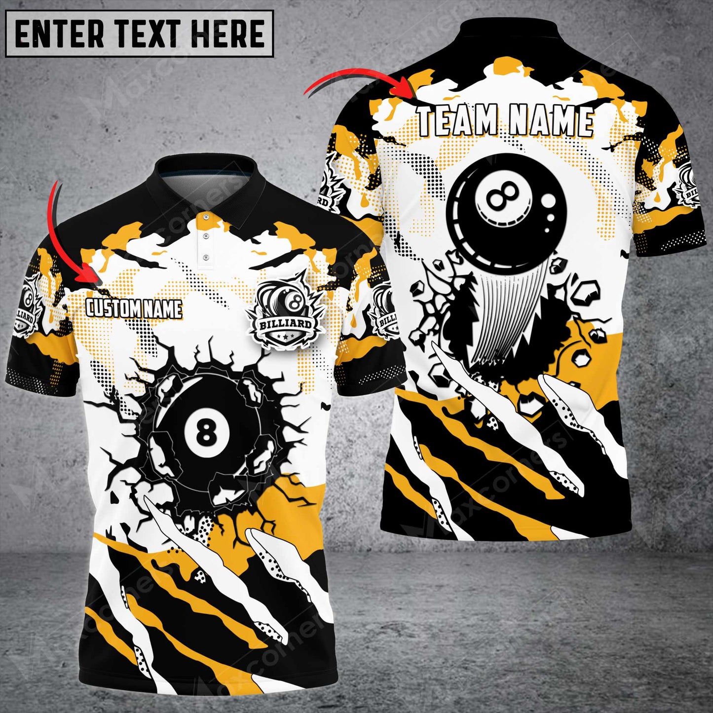 Lasfour Personalized Billiards Color Style, Team Name Unisex Shirt BIA0605
