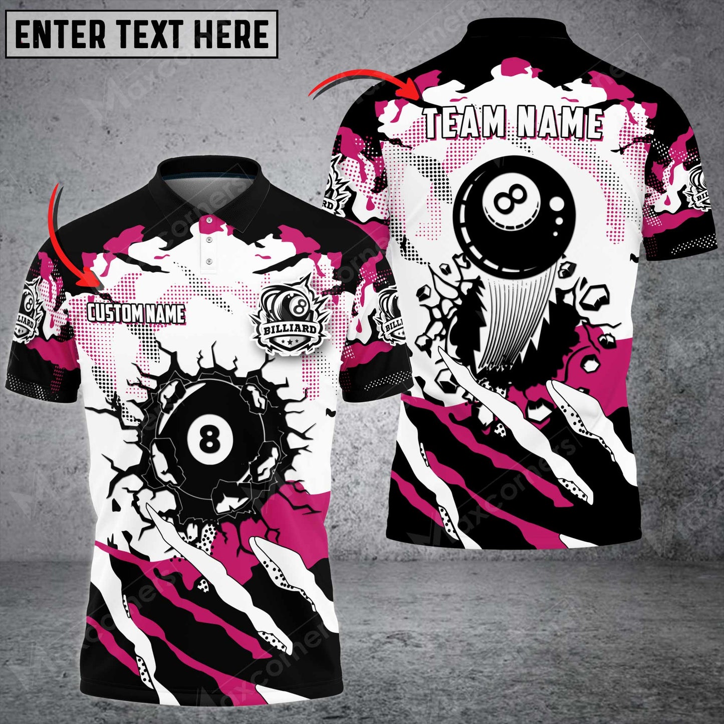 Lasfour Personalized Billiards Color Style, Team Name Unisex Shirt BIA0605