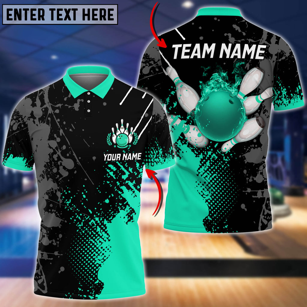 Custom Flame Bowling Polo Team Shirts BO0100