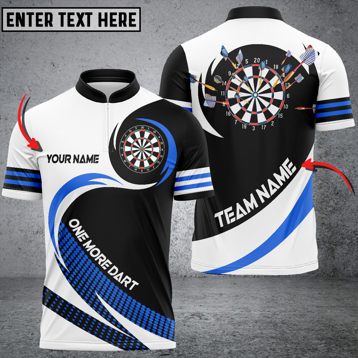 Lasfour One More Dart For Team Multicolor Option Personalized Name 3D Shirt DMA0359