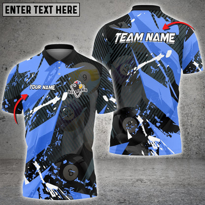 Lasfour Billiards Paint Color Style Personalized Name, Team Name Unisex Shirt ( Multicolor Options ) BIA0052