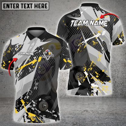 Lasfour Billiards Paint Color Style Personalized Name, Team Name Unisex Shirt ( Multicolor Options ) BIA0052