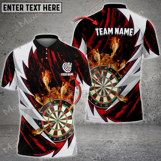 Lasfour Fire Thunderstorm Darts For Team Design Multicolor Option Personalized Name 3D Shirt DMA0273