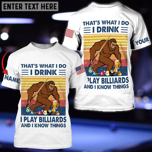 Lasfour Billiards And Beer Bigfoot Lovers Personalized Unisex Shirt BIA0835