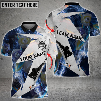 Lasfour Billiard Player Smoke Pattern Customized Name 3D Shirt BIA0445