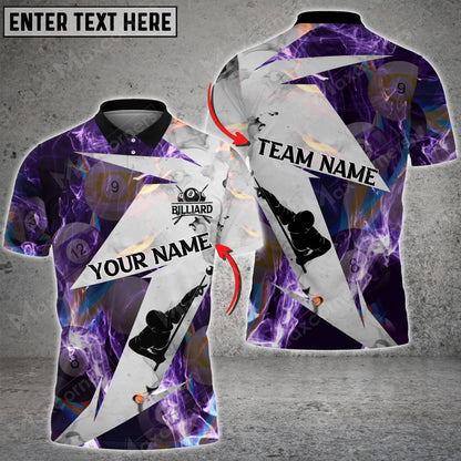 Lasfour Billiard Player Smoke Pattern Customized Name 3D Shirt BIA0445