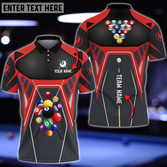 Lasfour Billiards Strategy Master Personalized Name 3D Shirt (Multi Color Options) BIA0746
