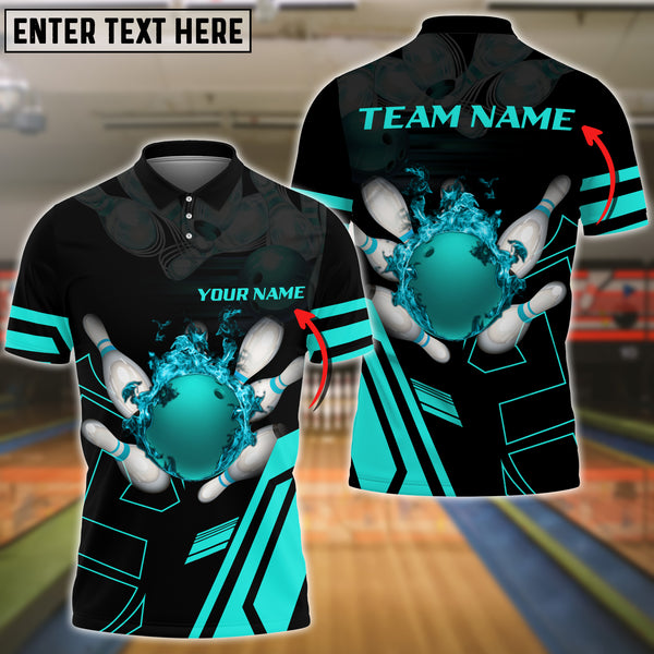 Custom Flame Bowling Polo Team Shirts BO0103