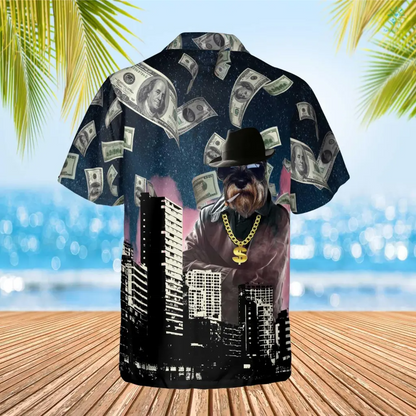 Mafia Dog Hawaiian Custom Image Funny Dog Summer Shirt Beach, Hawaiian Shirt for Men Women, Gift for Dog Lover HO4314
