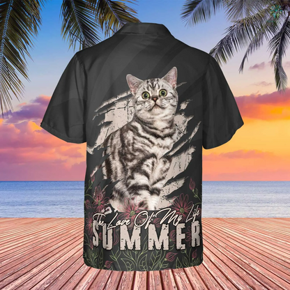 The Love Of My Life Hawaiian Funny Custom Image Cat Summer Shirt Beach Hawaiian Casual Button Down Short Sleeve Hawaiian Shirt HO4324