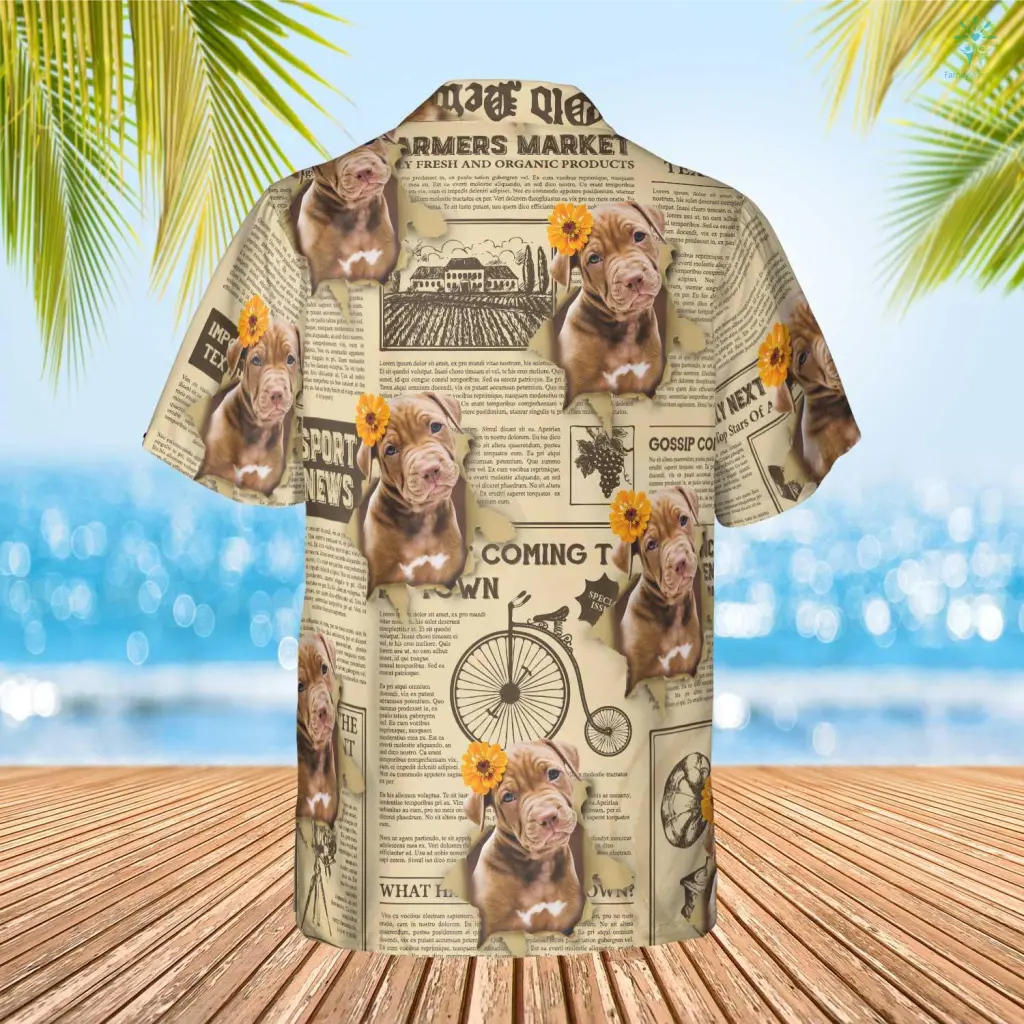 Newspaper With Hole Hawaiian Custom Image Dog Funny Summer Shirt Beach Hawaiian Shirt, Gift for Dog Lover HO4323