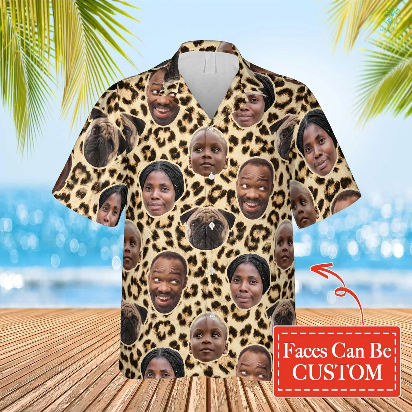 Custom Photo Family Leopard Skin Funny Hawaiian, Idea Shirt for Family in Summer, Custom Image Hawaiian Shirt HO4309