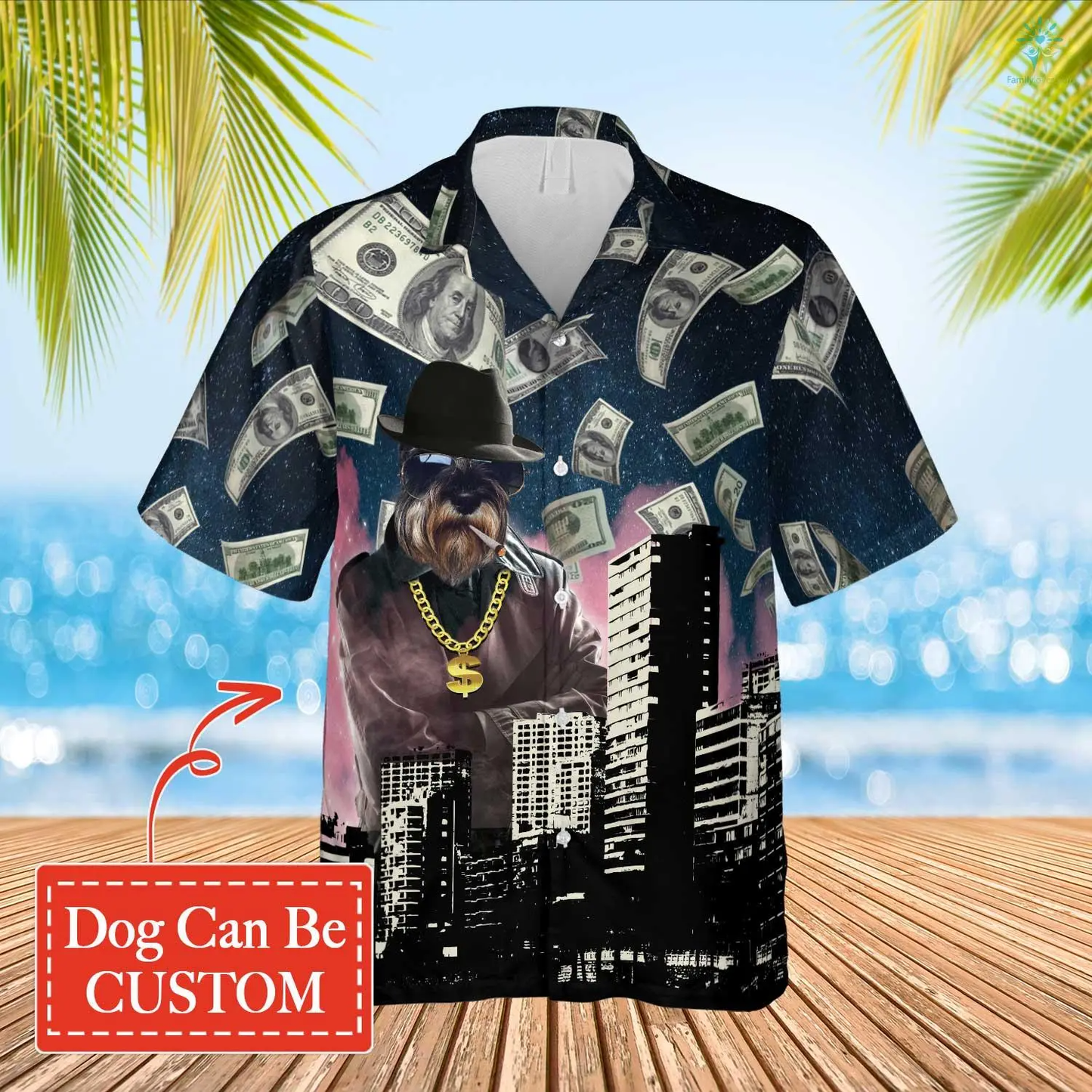 Mafia Dog Hawaiian Custom Image Funny Dog Summer Shirt Beach, Hawaiian Shirt for Men Women, Gift for Dog Lover HO4314