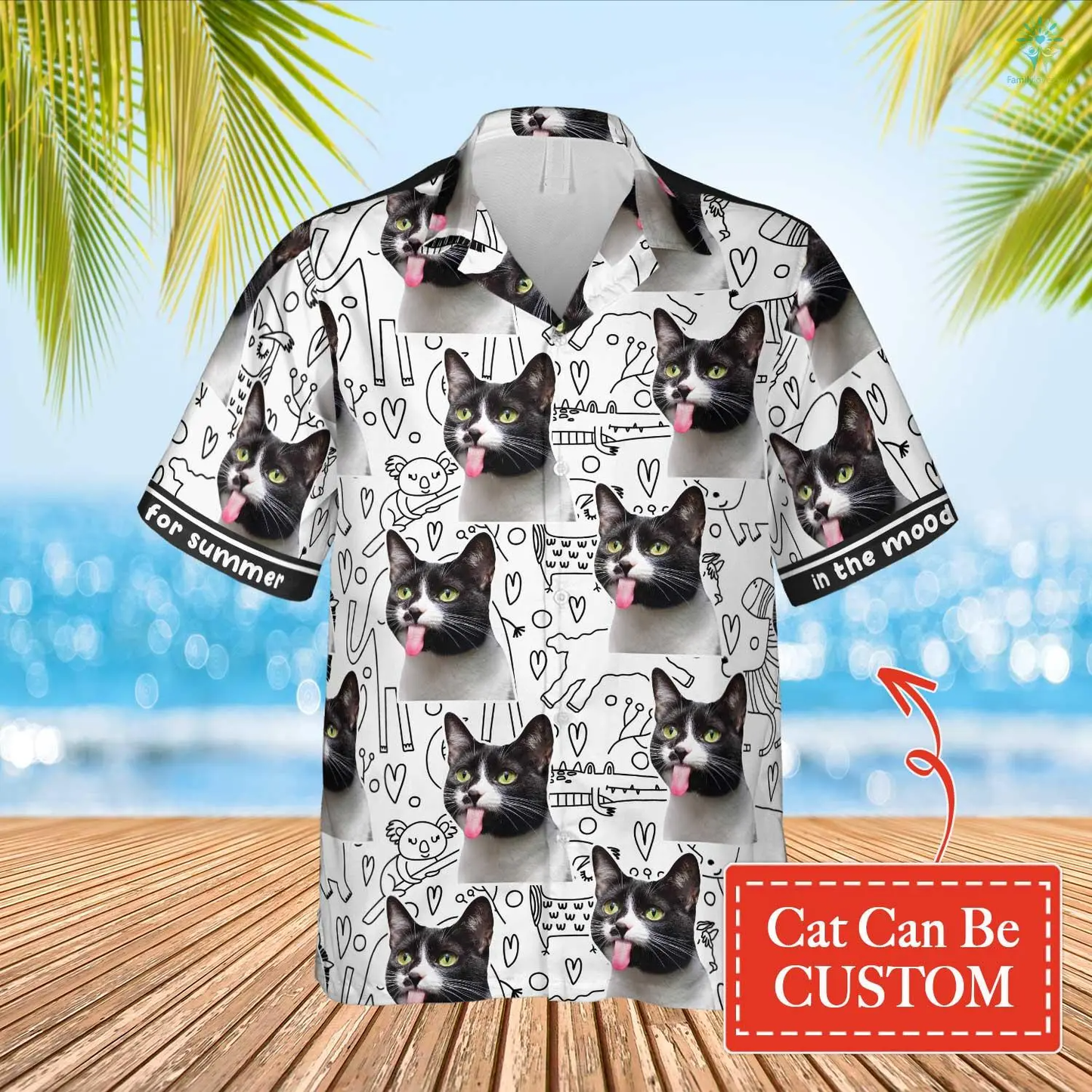 Custom Face Photo Cat Animals Drawing Hawaiian Funny, Hawaiian Shirt for Men Women, Idea Gift Cat Lover HO4305