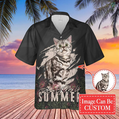 The Love Of My Life Hawaiian Funny Custom Image Cat Summer Shirt Beach Hawaiian Casual Button Down Short Sleeve Hawaiian Shirt HO4324