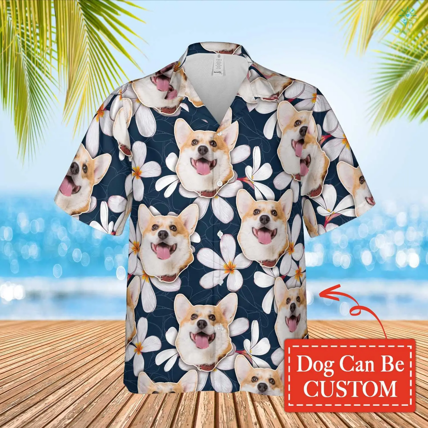 Custom Photo Frangipani Flower Funny Dog Hawaiian Shirt, Hawaiian Shirt for Men Women, Gift for Dog Lover Shirt HO4298