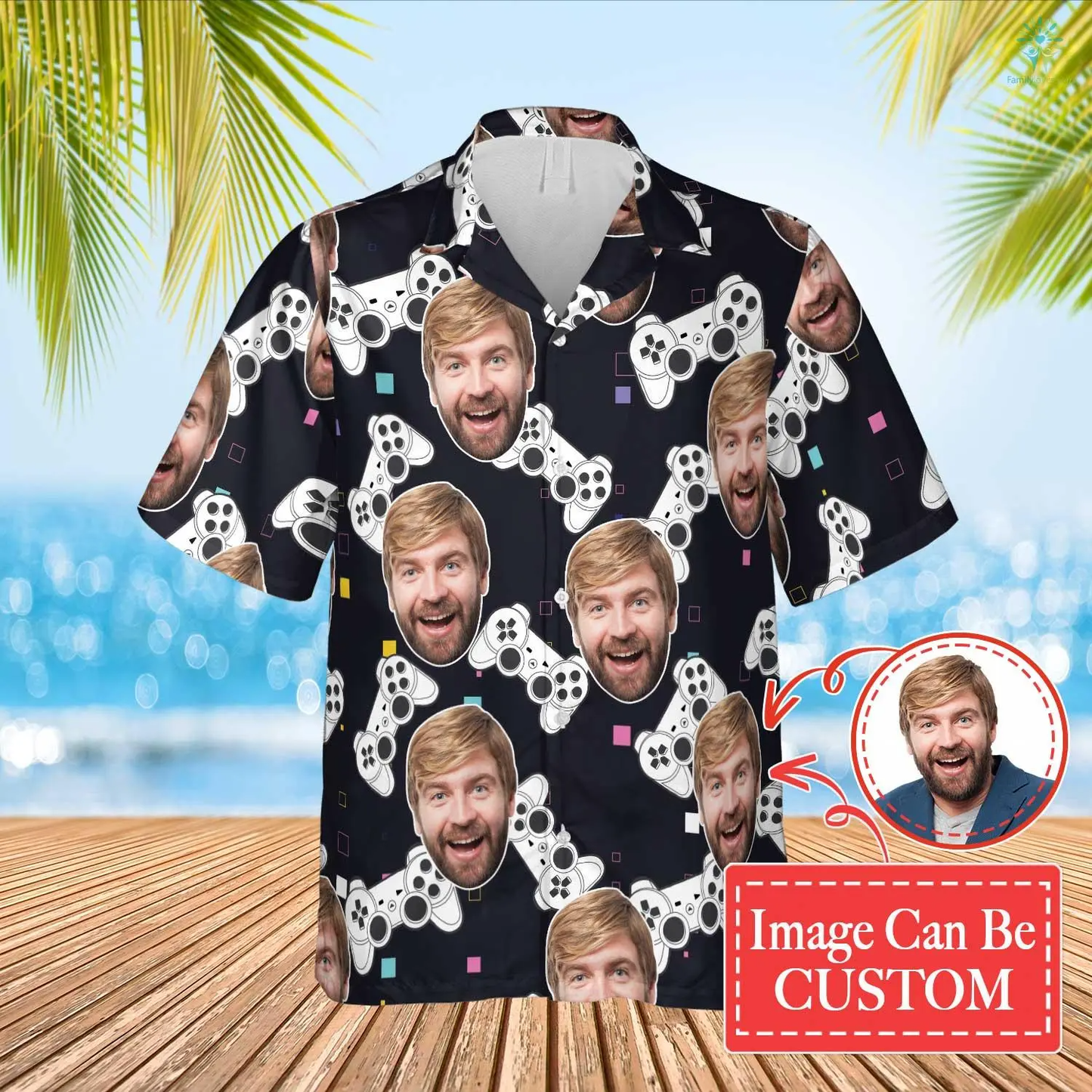 Gaming Hawaiian Funny Custom Image Summer Shirt Beach Hawaiian Casual Button Down Short Sleeve Hawaiian Shirt, Gift for Him HO4311