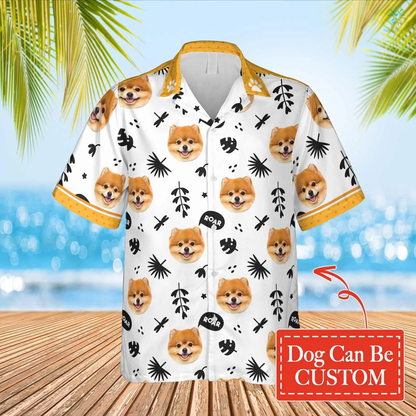Cute Dog Roar Hawaiian Custom Image Funny Dog Summer Shirt, Hawaii Shirt for Men Women, Shirt for Dog Lover HO4307