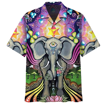 Trippy Colorful Dragonfly Psychedelic Hippie Hawaiian Shirt HO1428