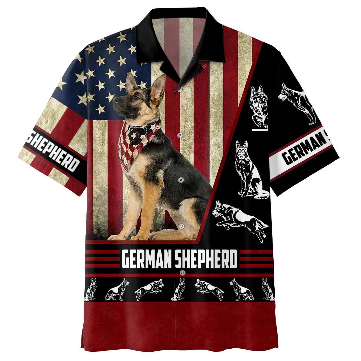 German shepherd american hawaiian shirt, Summer Gift for Dog lovers HO1386