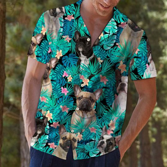 Hawaii Shirt – French Bulldog Tropical Short Sleeve Hawaiian Aloha Shirt HO2304