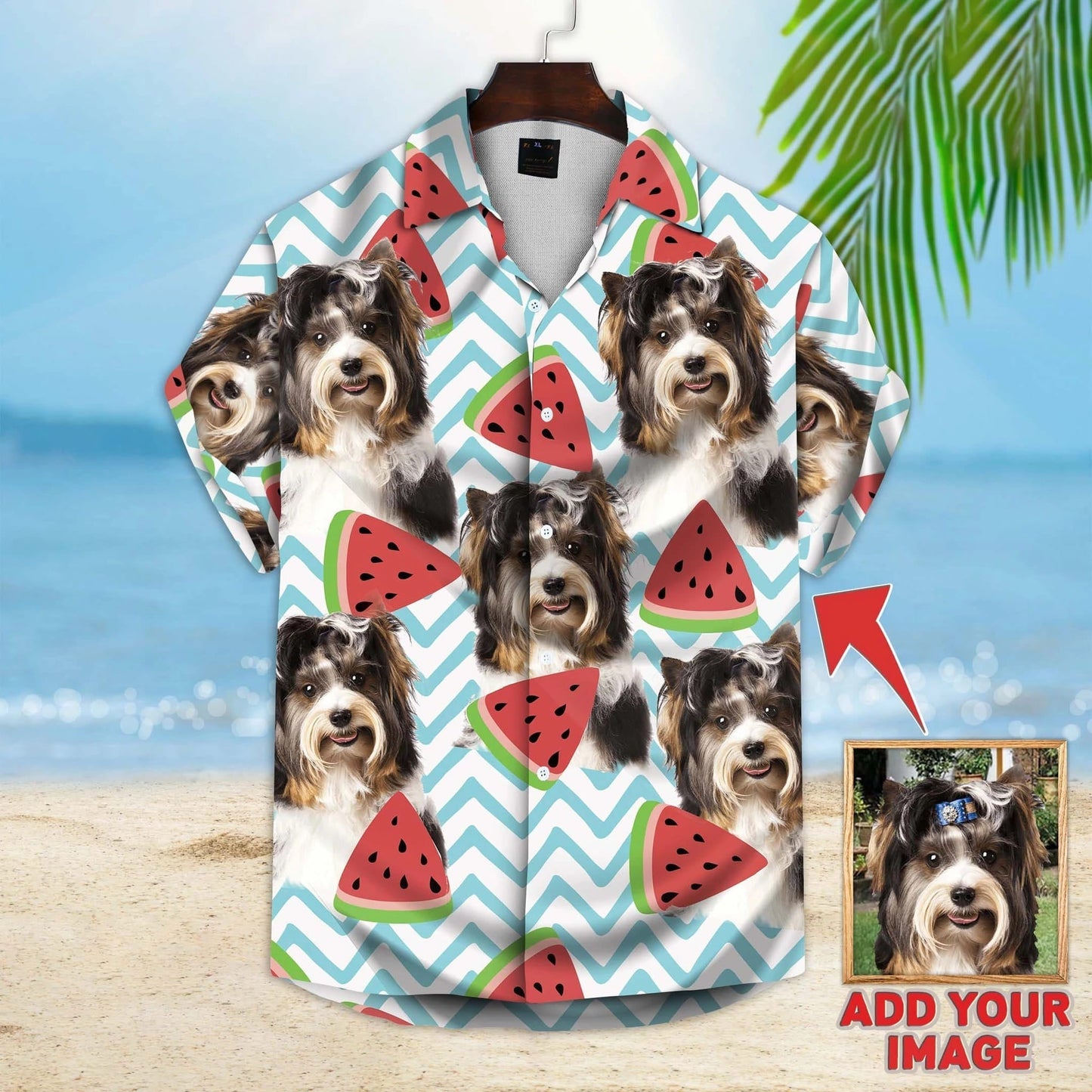 Custom photo Dog floral Aloha Shirt, Dog Hawaiian shirt For Men, Women, dog Flowers Pattern Short Sleeve Hawaiian Shirt HO1384