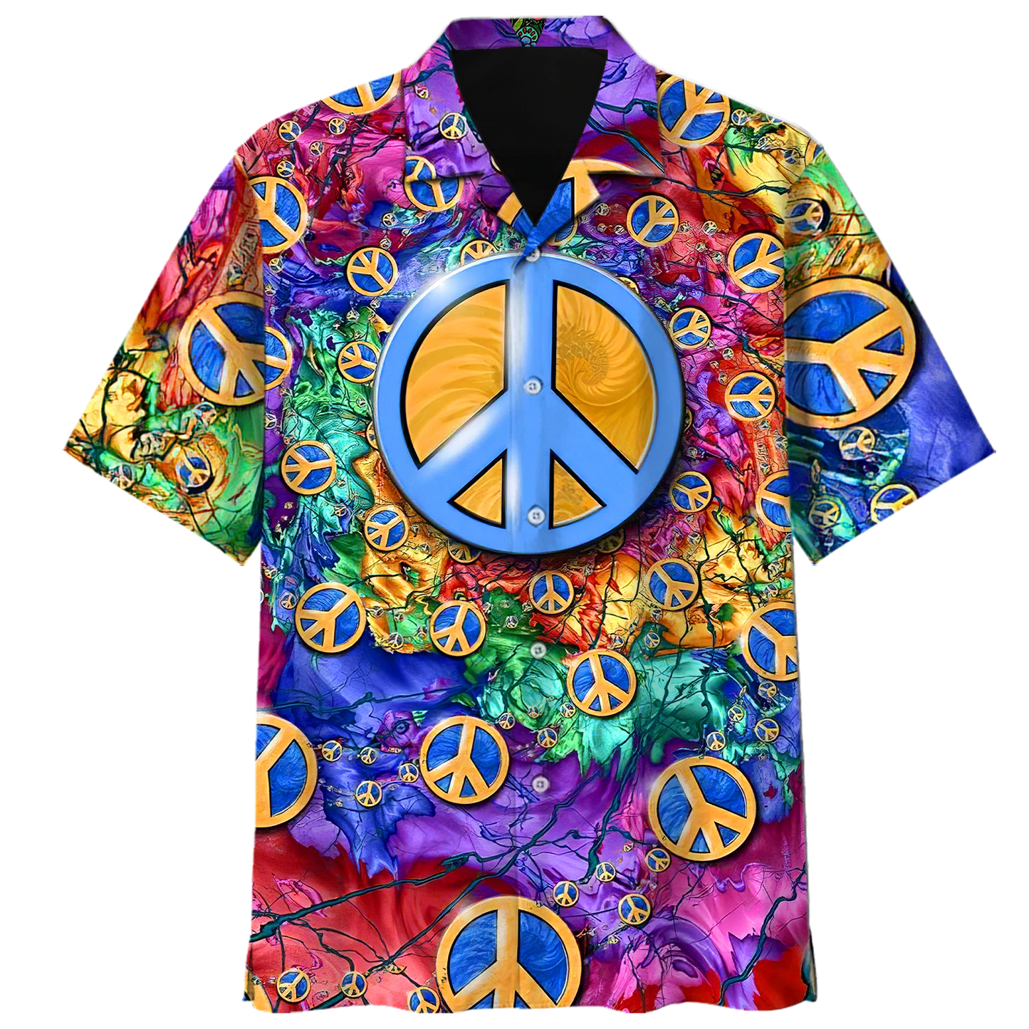 Psychedelic Shirt- Peace Sign- Hawaiian Shirt HO1430