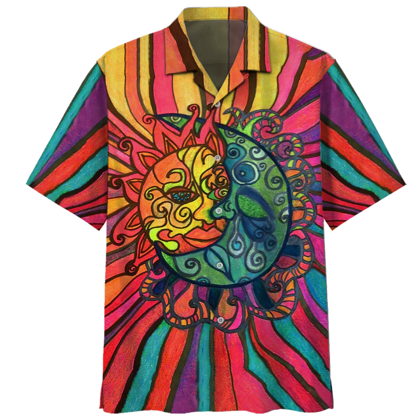 Bee Hippie Psychedelic Hippie Custome Trippy Shirt- Hippie Hawaiian Shirt HO1431