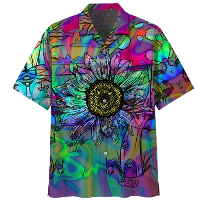 Bee Hippie Psychedelic Hippie Custome Trippy Shirt- Hippie Hawaiian Shirt HO1431