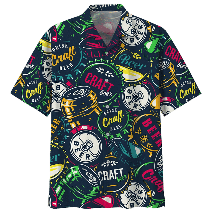 Hippie Beer Watercolor Design Hawaiian Shirt HO2144