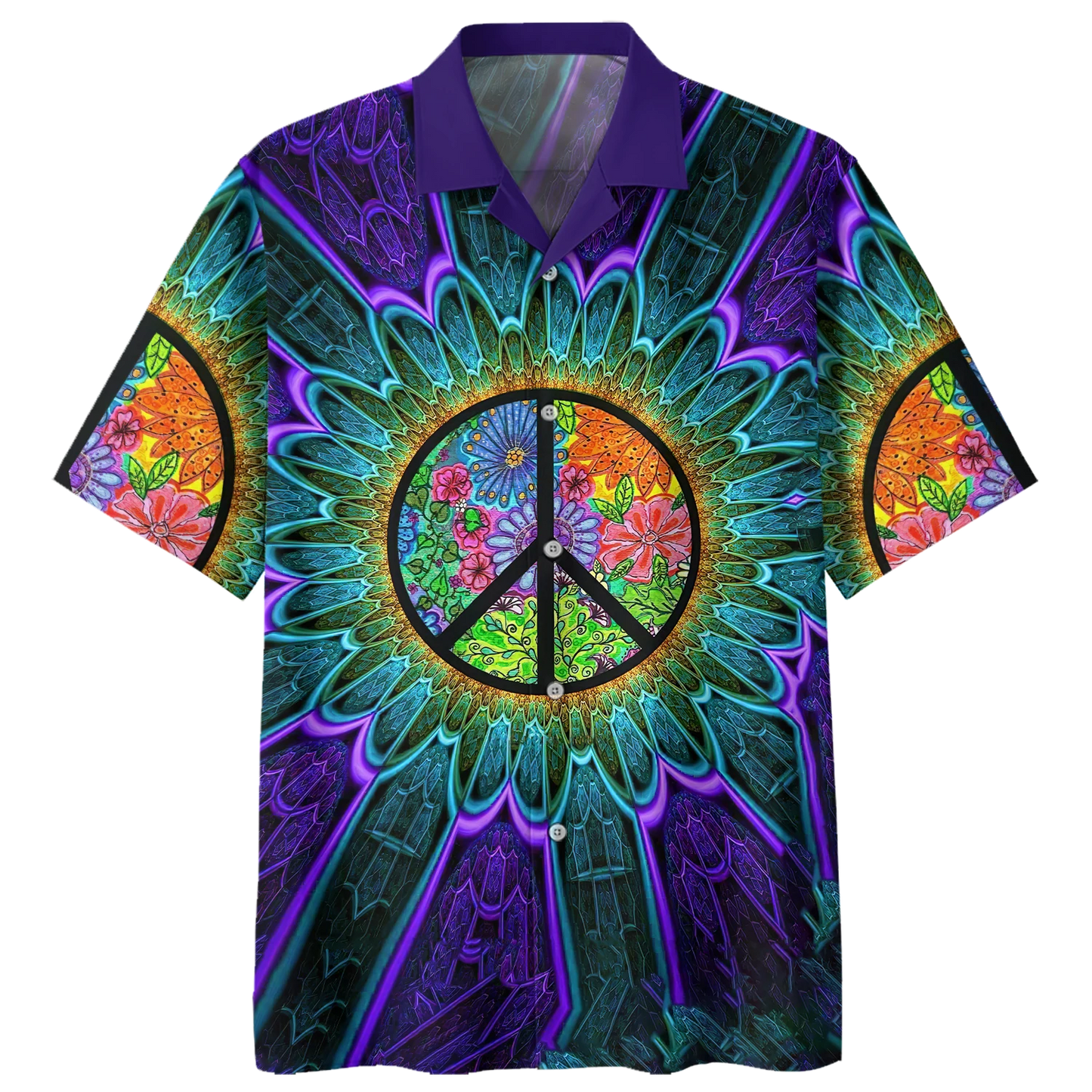 Psychedelic Shirt- Peace Sign- Hawaiian Shirt HO1430