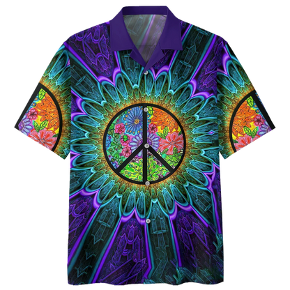 Psychedelic Shirt- Peace Sign- Hawaiian Shirt HO1430