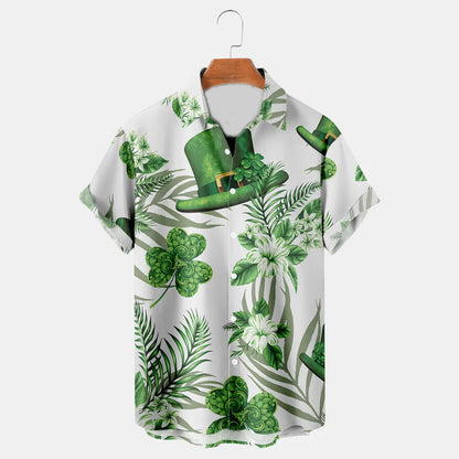 St. Patrick's Hawaiian Shirt Men's Car Short Sleeve Shirt, Hawaiian shirt for Men and women PO0113