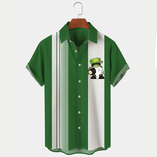Men's St. Patrick's Hawaiian Shirts Clover Gnome, St. Patrick's Day gifts PO0096