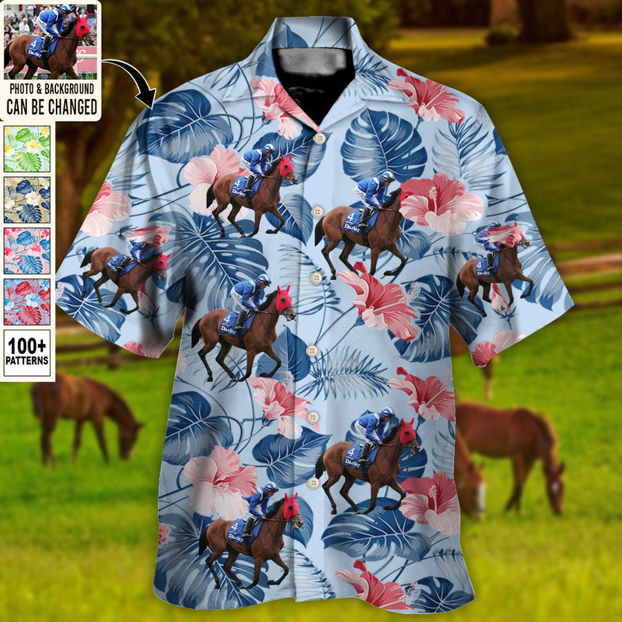 Horse You Want Tropical Style Custom Photo - Hawaiian Shirt, Personalized Hawaiian Shirt for Men Women, Horse Lover HO4280