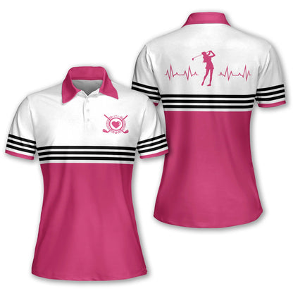 Golf Heart Beat Colorfun Short Sleeve Polo Shirt I0198