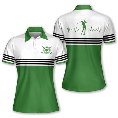Golf Heart Beat Colorfun Short Sleeve Polo Shirt I0198