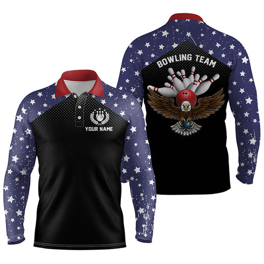 Custom Patriotic Bowling Polo Shirts BO0303