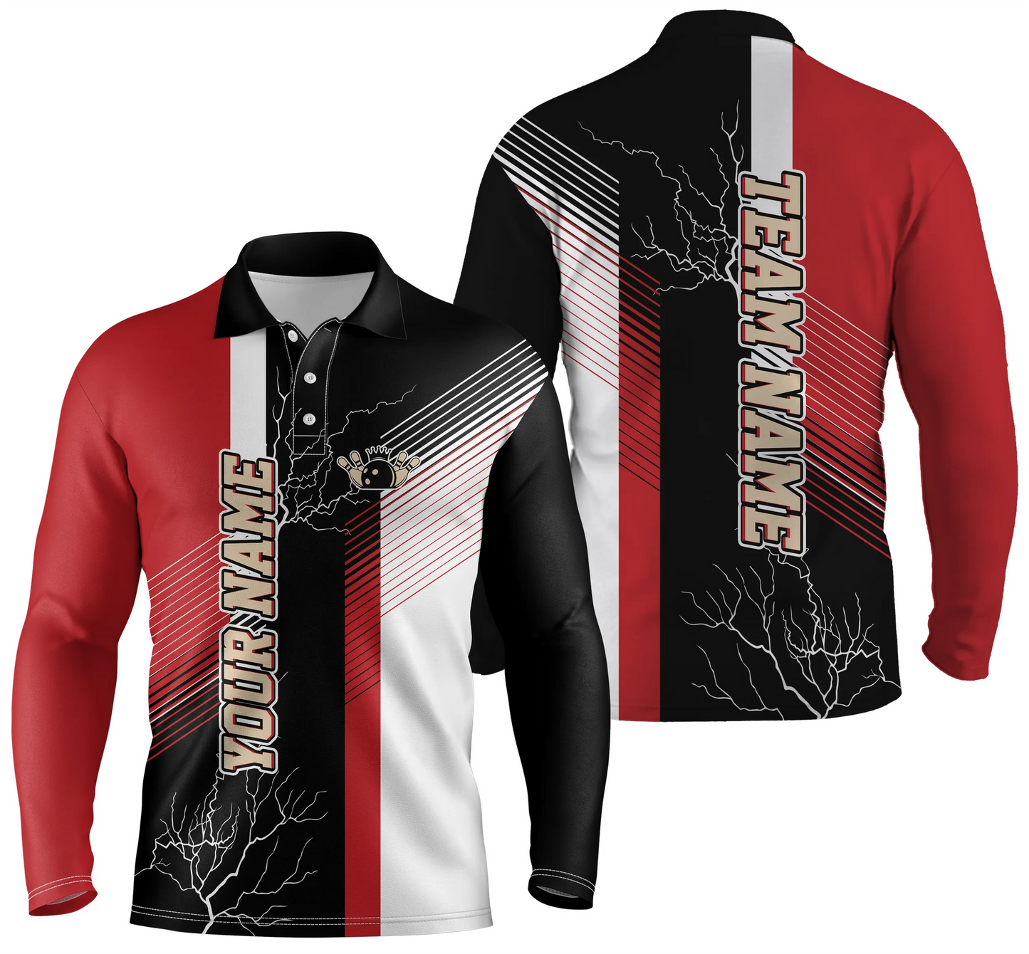 Custom Bowling Polo Long Shirts For Team BO0224